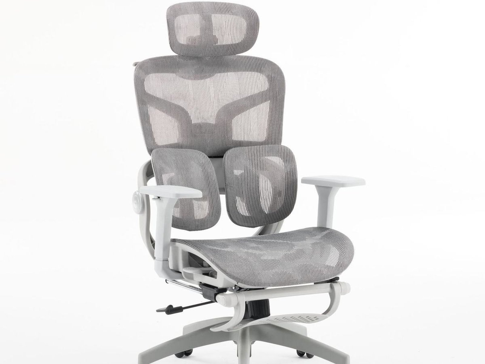 Ergonomic office task chair with mesh back and adjustable armrests